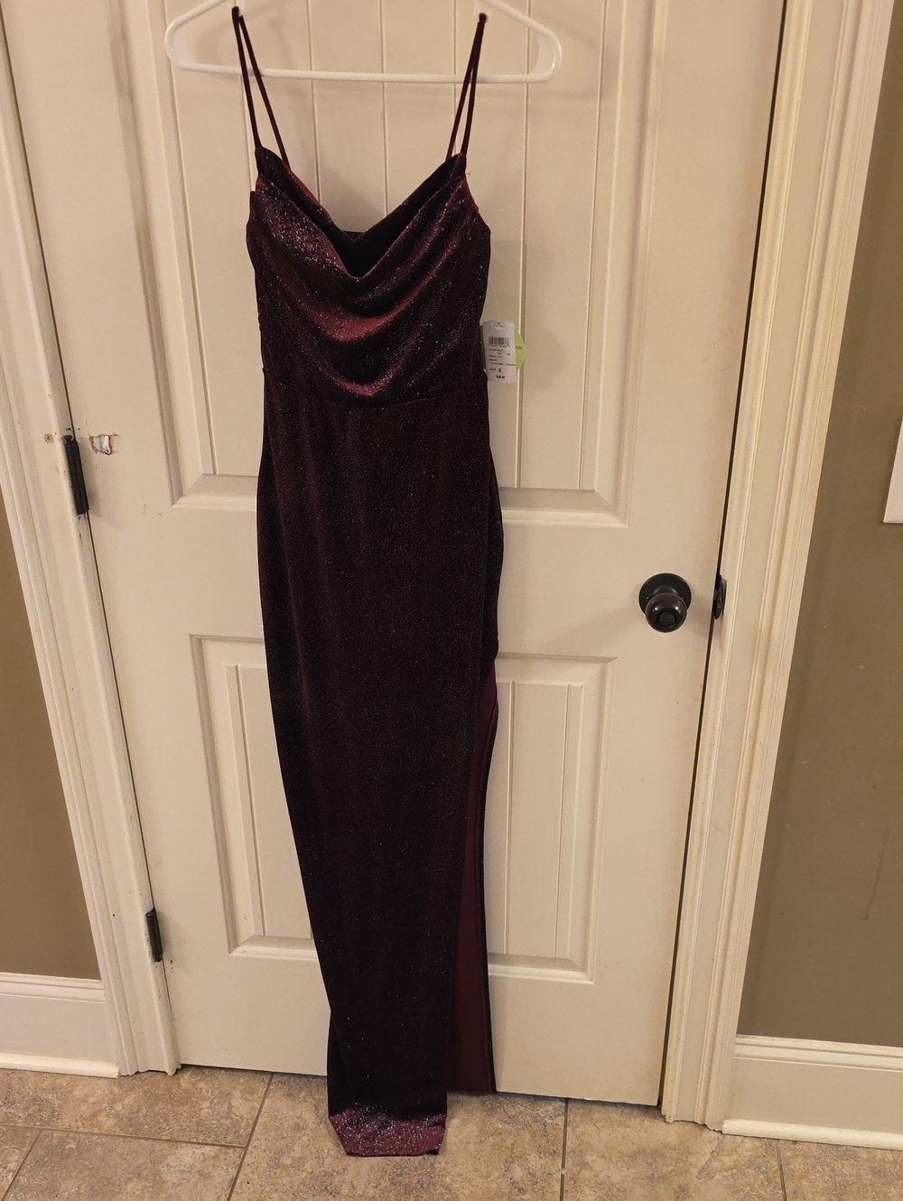 Windsor Sparkling Plum Cowl Neck Maxi Dress